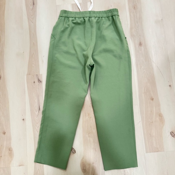 Aritzia Wilfred Allant Cropped Pants Trouser Green Women's Small Crepe Polyester - Picture 6 of 10